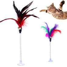 Load image into Gallery viewer, Cat Toys Metal Wire Spring Feather Color