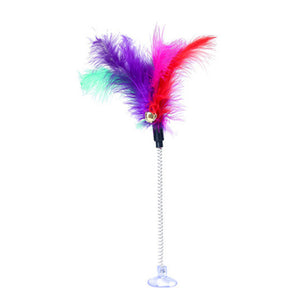 Cat Toys Metal Wire Spring Feather Color