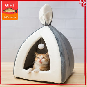 Hot sell Pet Cat Bed Indoor Kitten House Warm Small for cats