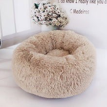 Load image into Gallery viewer, Round Plush Cat Bed House Soft Long Plush Cat Bed