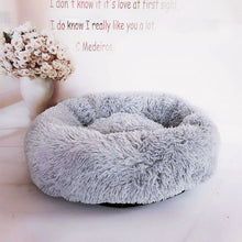Load image into Gallery viewer, Round Plush Cat Bed House Soft Long Plush Cat Bed
