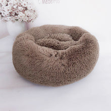 Load image into Gallery viewer, Round Plush Cat Bed House Soft Long Plush Cat Bed