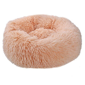 Round Long Plush Cat Bed Pet House