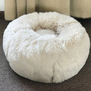 Round Plush Cat Bed